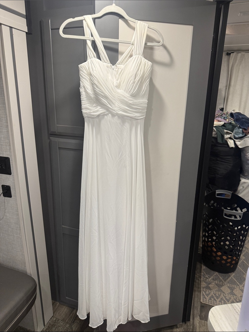 Dessy Collection white dress size 10
